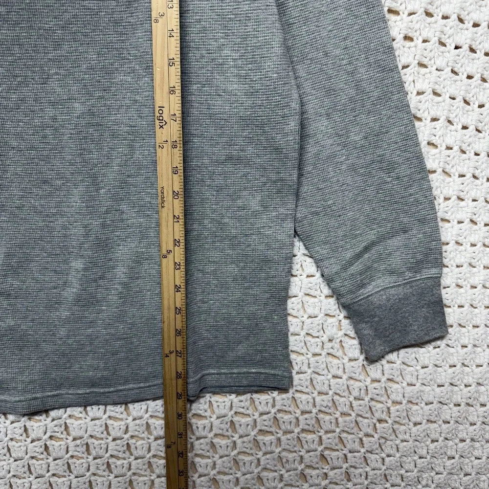 Polo Ralph Lauren Shirt Mens Sz L Gray Heather Thermal Waffle Knit 100%Cotton